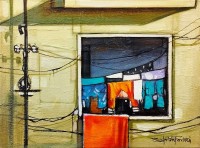 Salman Farooqi, 12 x 16 Inch, Acrylic on Canvas, Cityscape Painting, AC-SF-558